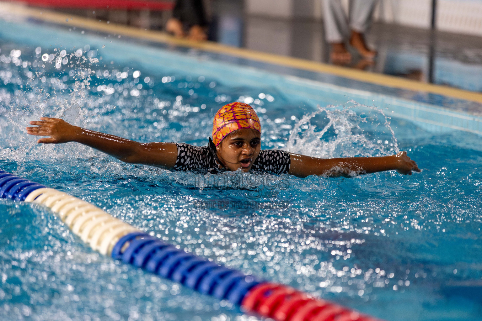 Day 3 of National Swimming Competition 2024 held in Hulhumale', Maldives on Sunday, 15th December 2024. Photos: Hassan Simah / images.mv