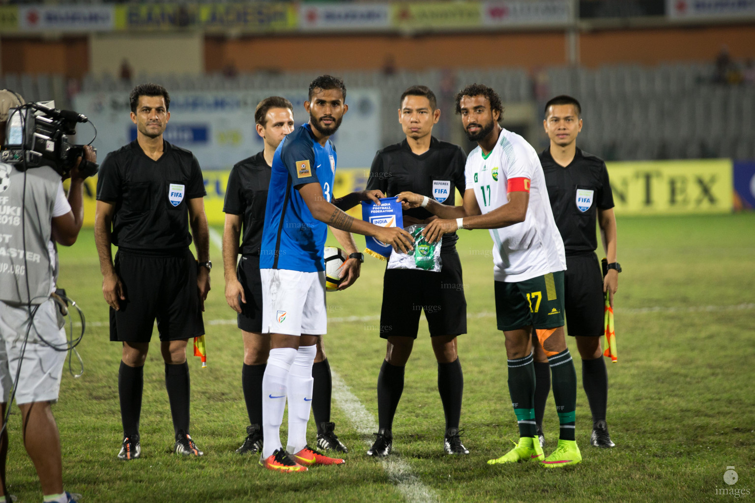 India vs Pakistan in SAFF Suzuki Cup 2018 semifinals in Dhaka, Bangladesh, Wednesday, September 12, 2018. (Images.mv Photo/ Ismail Thoriq)