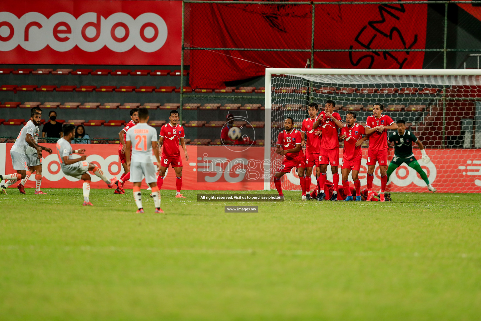 India vs Nepal in SAFF Championship 2021 held on 10th October 2021 in Galolhu National Stadium, Male', Maldives