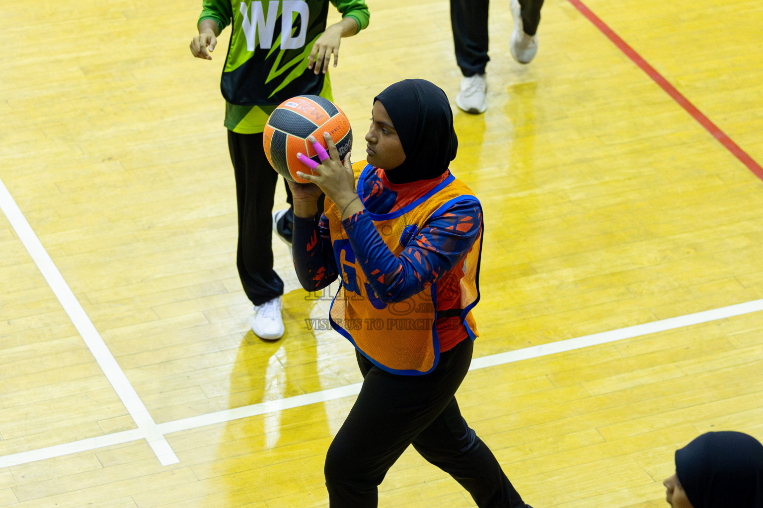 Day 13 of 25th Inter-School Netball Tournament was held in Social Center at Male', Maldives on Saturday, 24th August 2024. Photos: Mohamed Mahfooz Moosa / images.mv