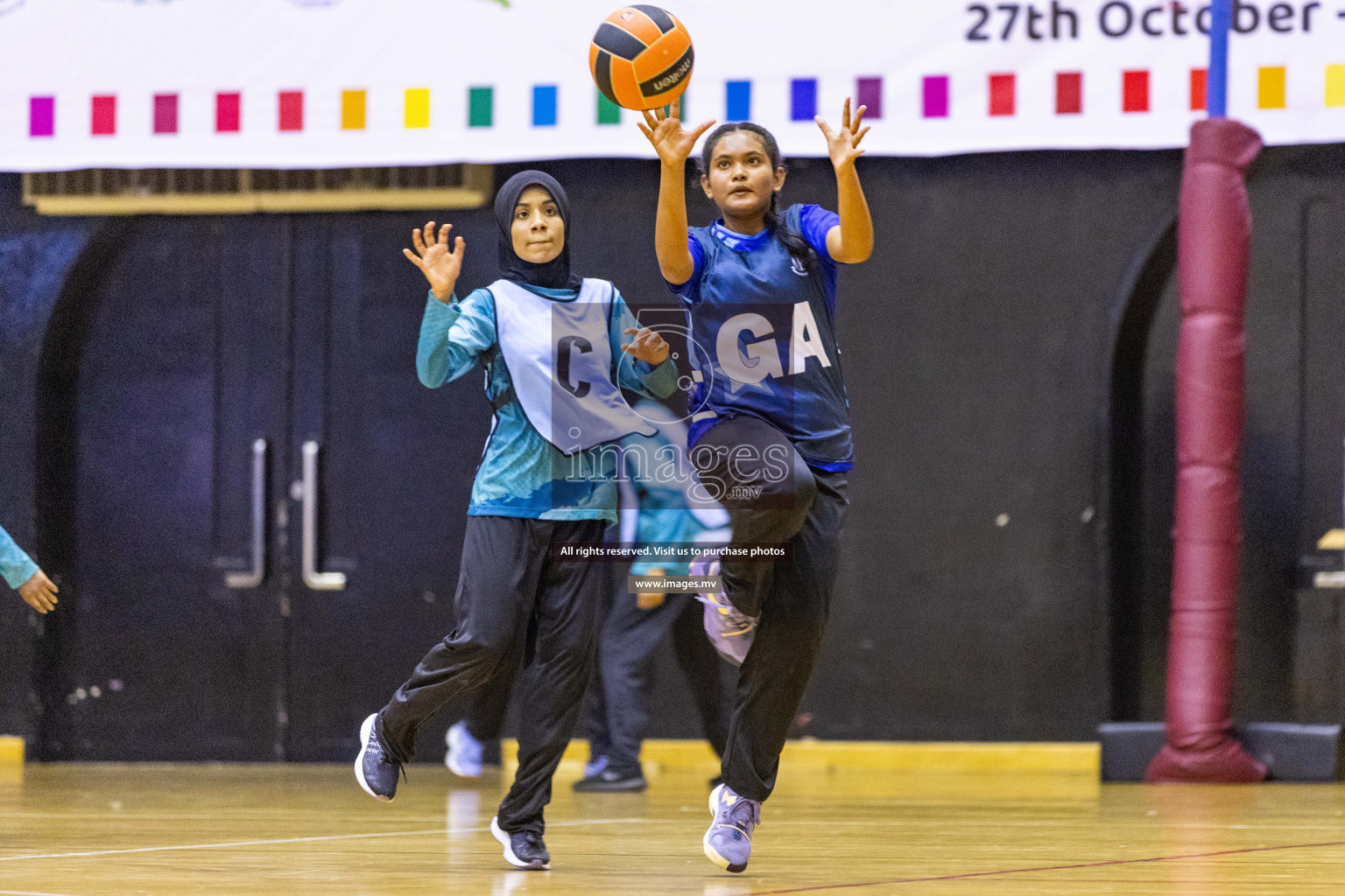 Day7 of 24th Interschool Netball Tournament 2023 was held in Social Center, Male', Maldives on 2nd November 2023. Photos: Nausham Waheed / images.mv