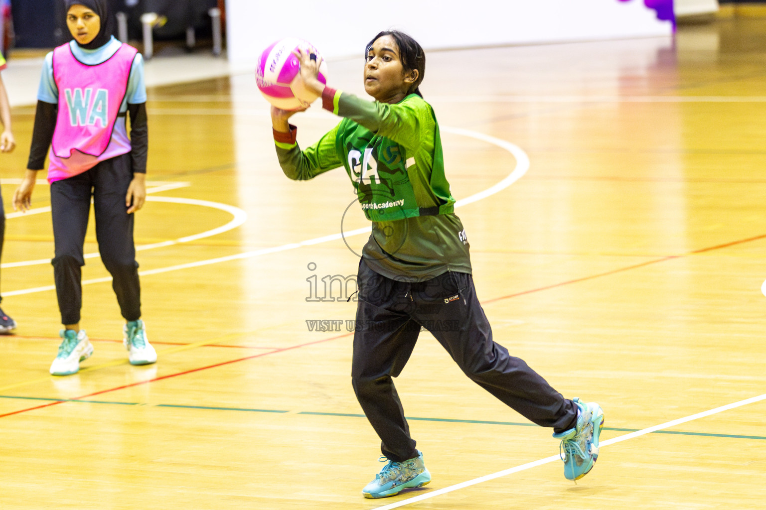 Young Netters B vs Fionti SC in Day 5 of 3rd Netball Junior Championship, held at Social Center on Thursday 23rd January 2025 . Photos: Shuu Abdul Sattar / images.mv