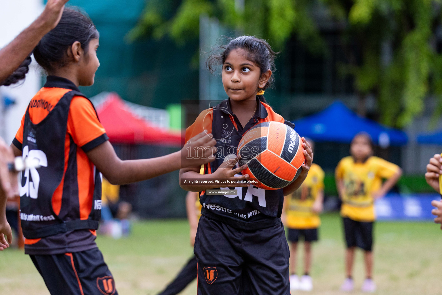 Day 2 of Nestle' Kids Netball Fiesta 2023 held in Henveyru Stadium, Male', Maldives on Thursday, 1st December 2023. Photos by Nausham Waheed / Images.mv