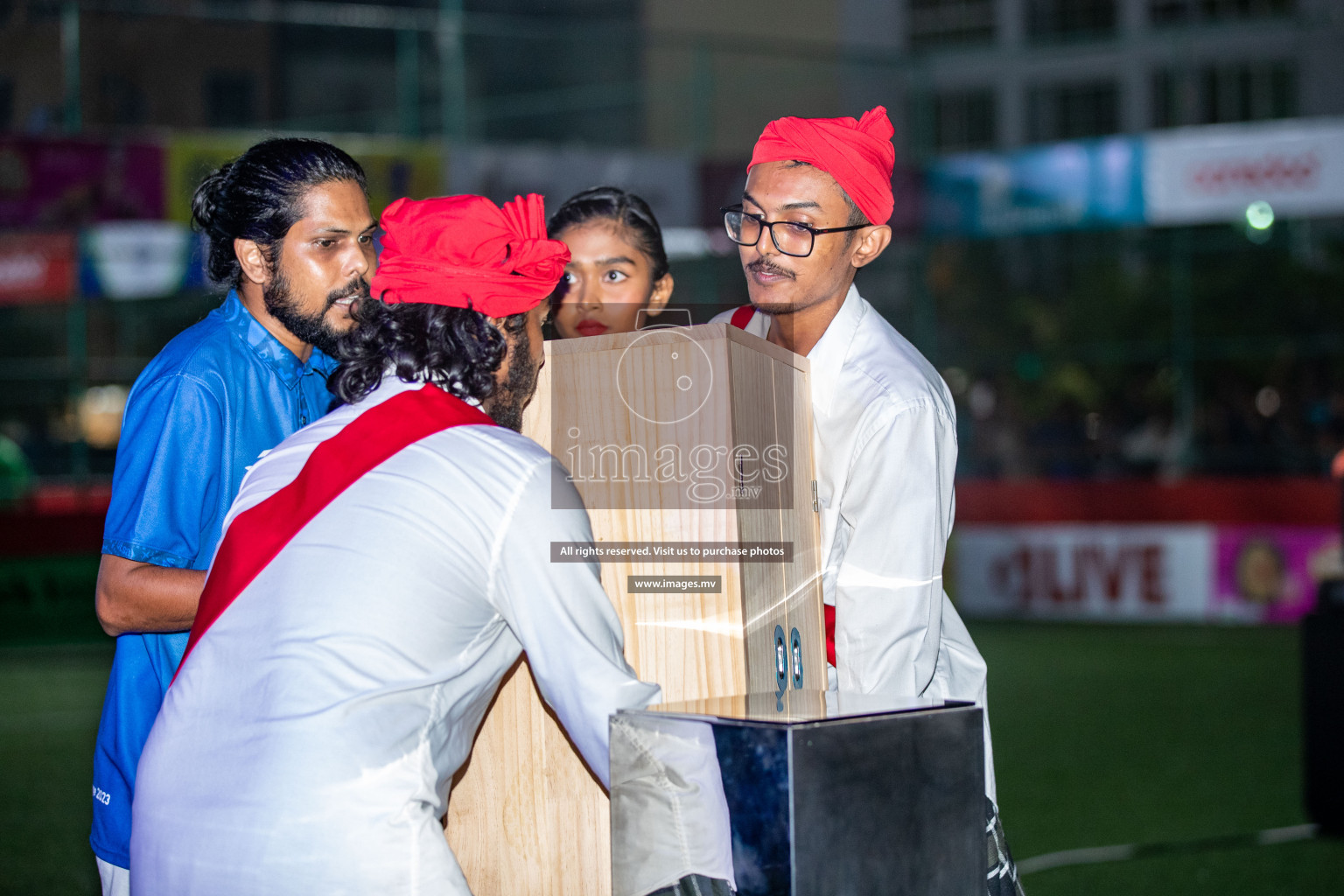 Opening of Sonee Sports Golden Futsal Challenge 2023 held on 4th Feb 2023 in Hulhumale, Male', Maldives. Photos by Nausham Waheed