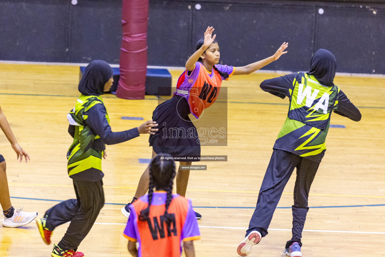 Day4 of 24th Interschool Netball Tournament 2023 was held in Social Center, Male', Maldives on 30th October 2023. Photos: Nausham Waheed / images.mv