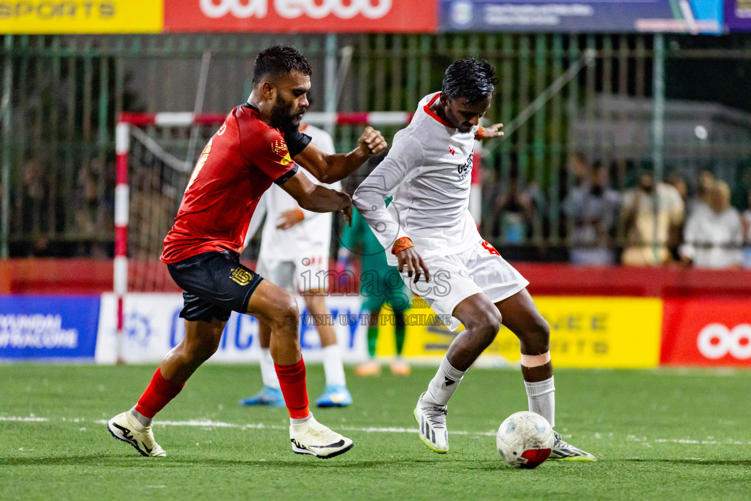 L Gan vs L Isdhoo in Day 28 of Golden Futsal Challenge 2024 was held on Sunday , 11th February 2024 in Hulhumale', Maldives Photos: Nausham Waheed / images.mv