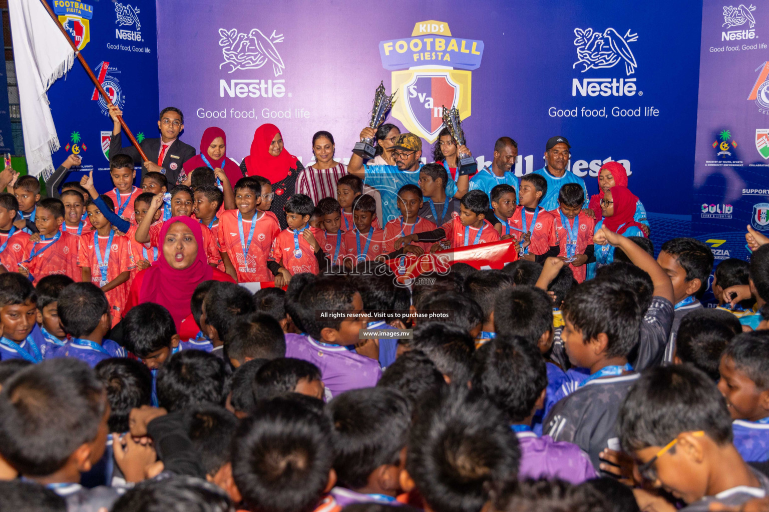 Day 4 of Nestle Kids Football Fiesta, held in Henveyru Football Stadium, Male', Maldives on Saturday, 14th October 2023
Photos: Ismail Thoriq / images.mv