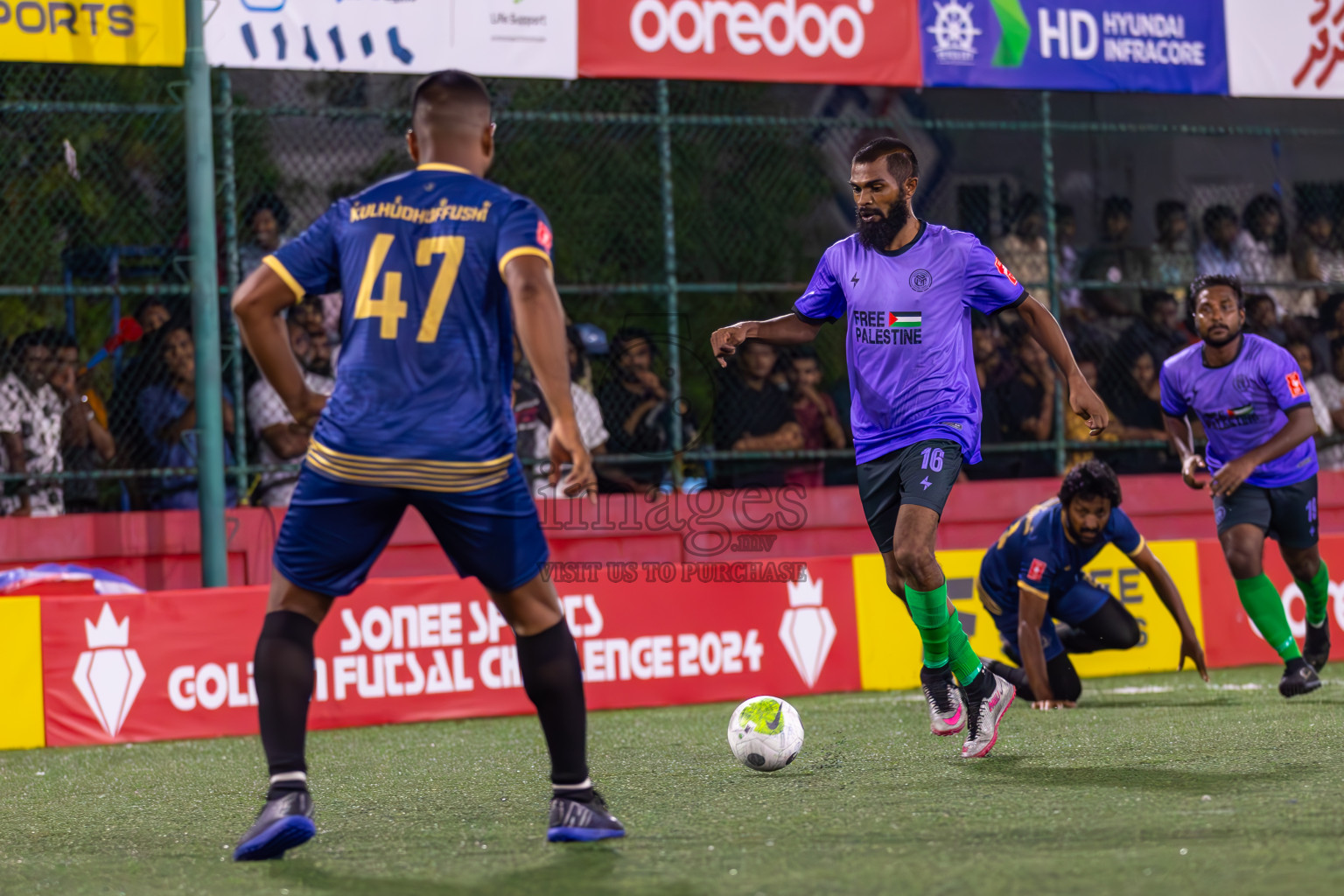 HDh Kulhudhuffushi vs HDh Neykurendhoo in Day 10 of Golden Futsal Challenge 2024 was held on Tuesday, 23rd January 2024, in Hulhumale', Maldives
Photos: Ismail Thoriq / images.mv