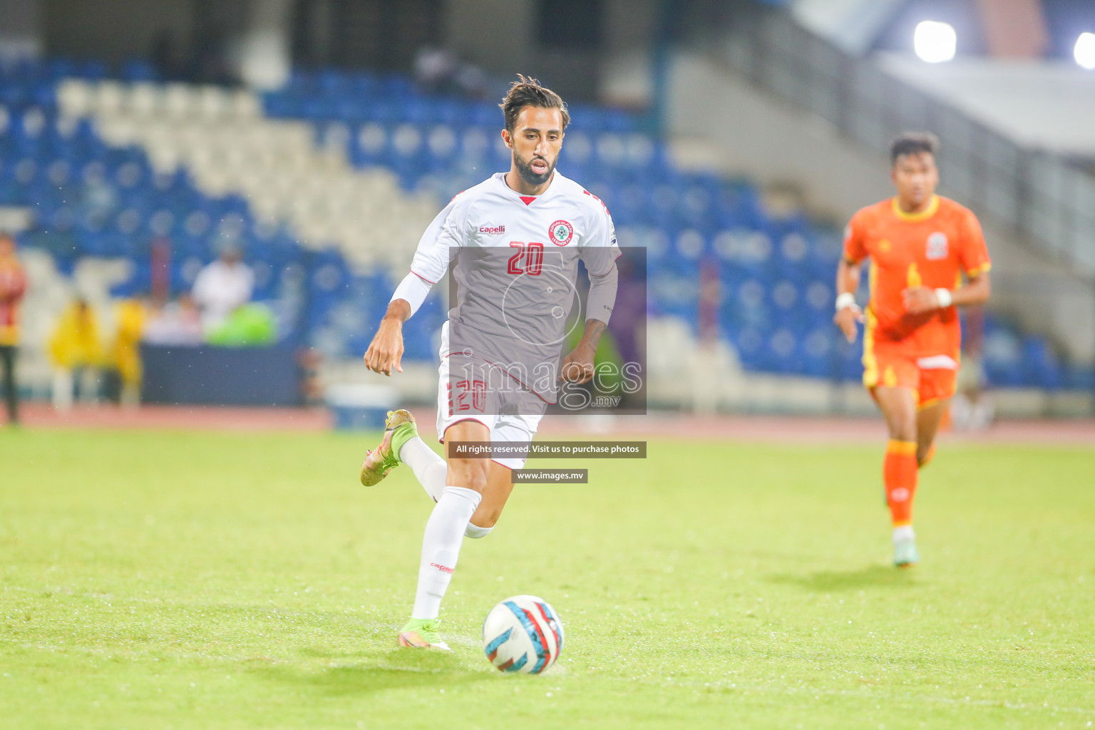 Bhutan vs Lebanon in SAFF Championship 2023 held in Sree Kanteerava Stadium, Bengaluru, India, on Sunday, 25th June 2023. Photos: Nausham Waheed, Hassan Simah / images.mv