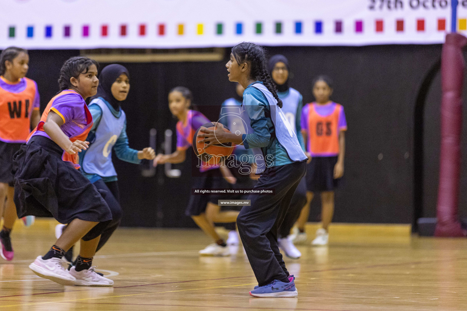 Day3 of 24th Interschool Netball Tournament 2023 was held in Social Center, Male', Maldives on 29th October 2023. Photos: Nausham Waheed, Mohamed Mahfooz Moosa / images.mv