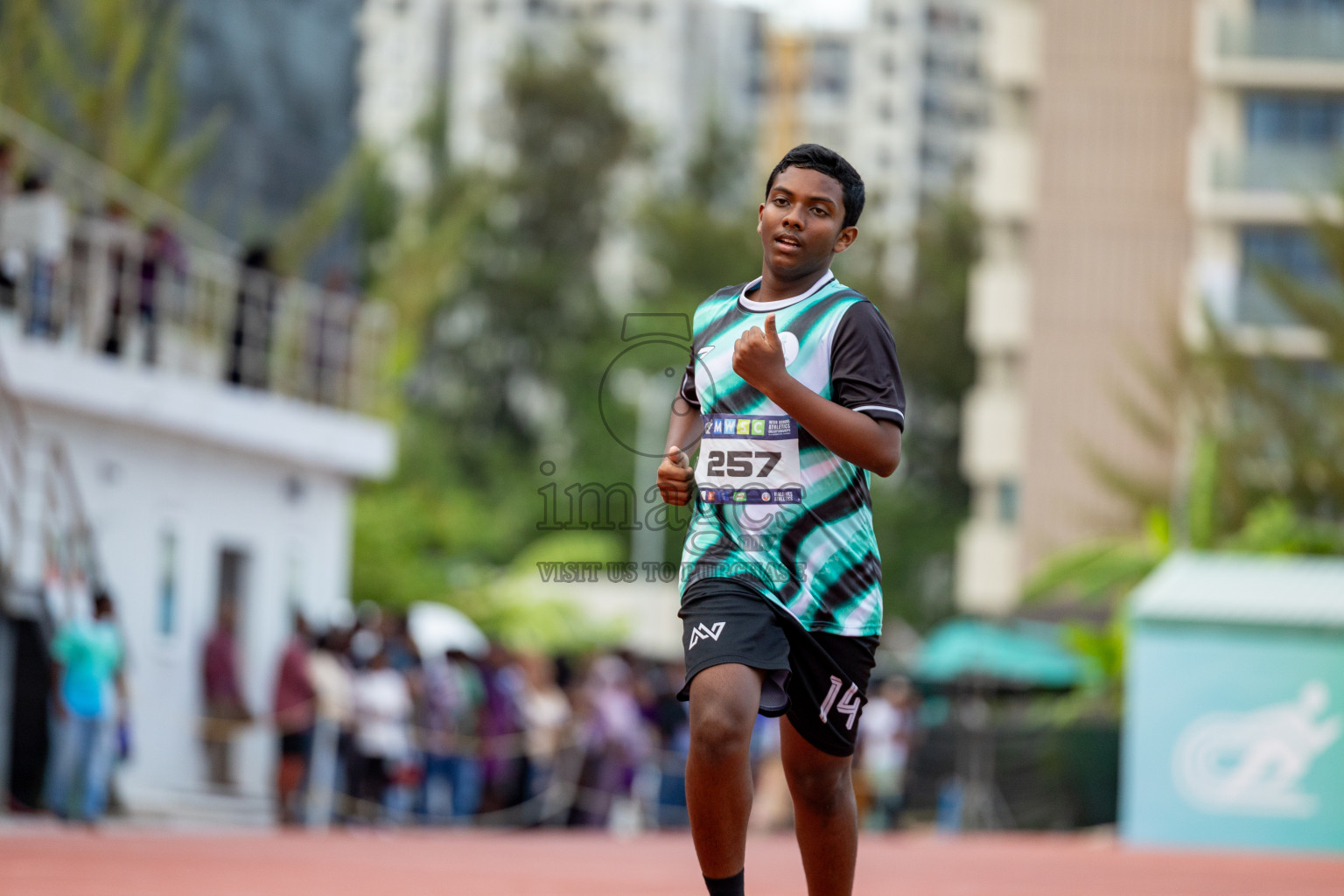 Day 2 of MWSC Interschool Athletics Championships 2024 held in Hulhumale Running Track, Hulhumale, Maldives on Sunday, 10th November 2024. 
Photos by: Hassan Simah / Images.mv