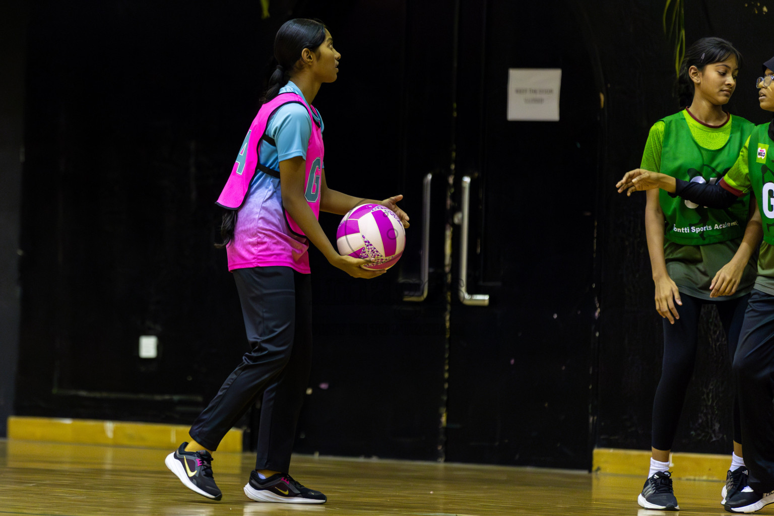 Young netter A vd Fionti sports academy in Day 3 of 3rd Netball Junior Championship, held at Social Center on Wednesday 22nd January 2025 . Photos: Shuu Abdul Sattar / images.mv