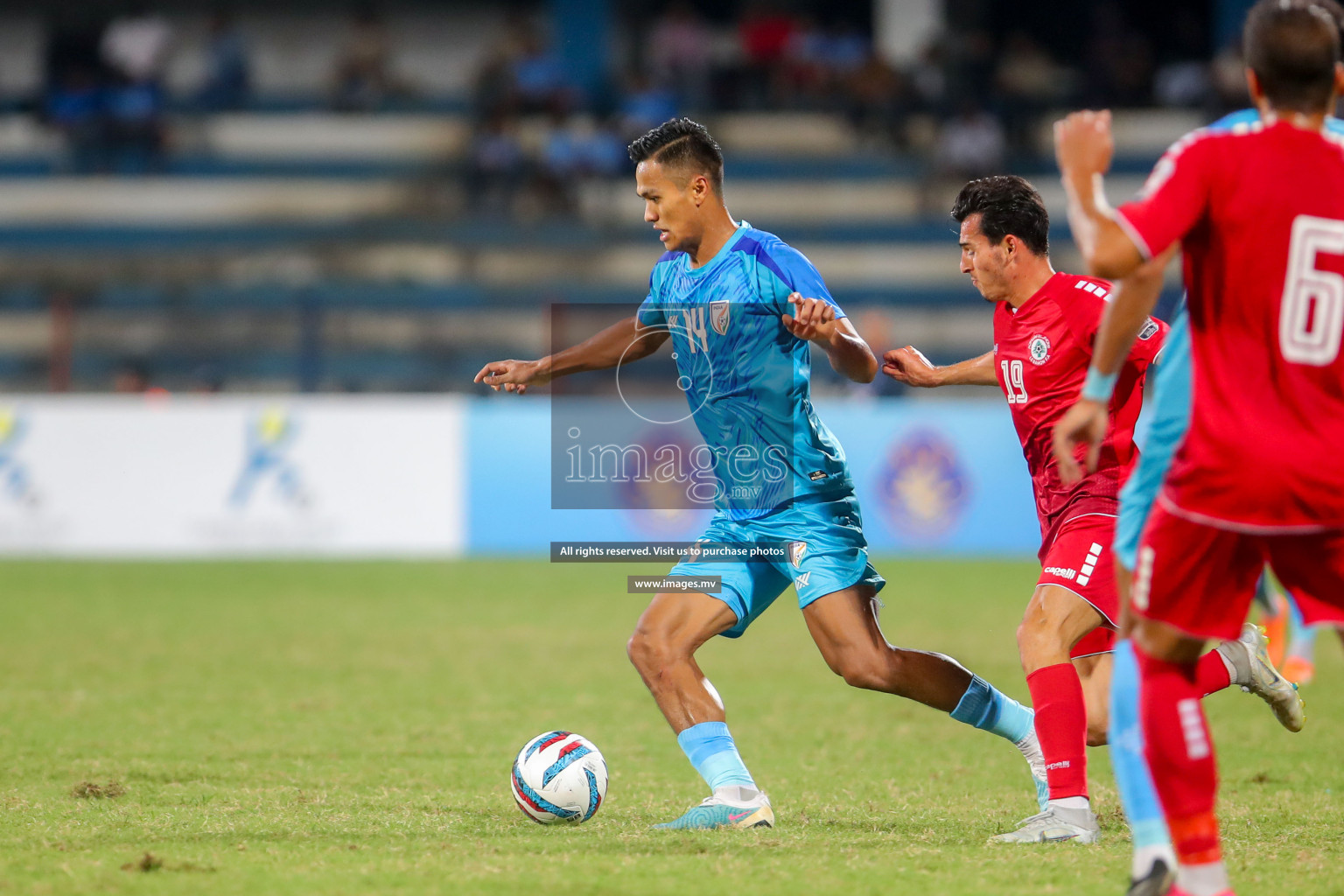 Lebanon vs India in the Semi-final of SAFF Championship 2023 held in Sree Kanteerava Stadium, Bengaluru, India, on Saturday, 1st July 2023. Photos: Hassan Simah / images.mv