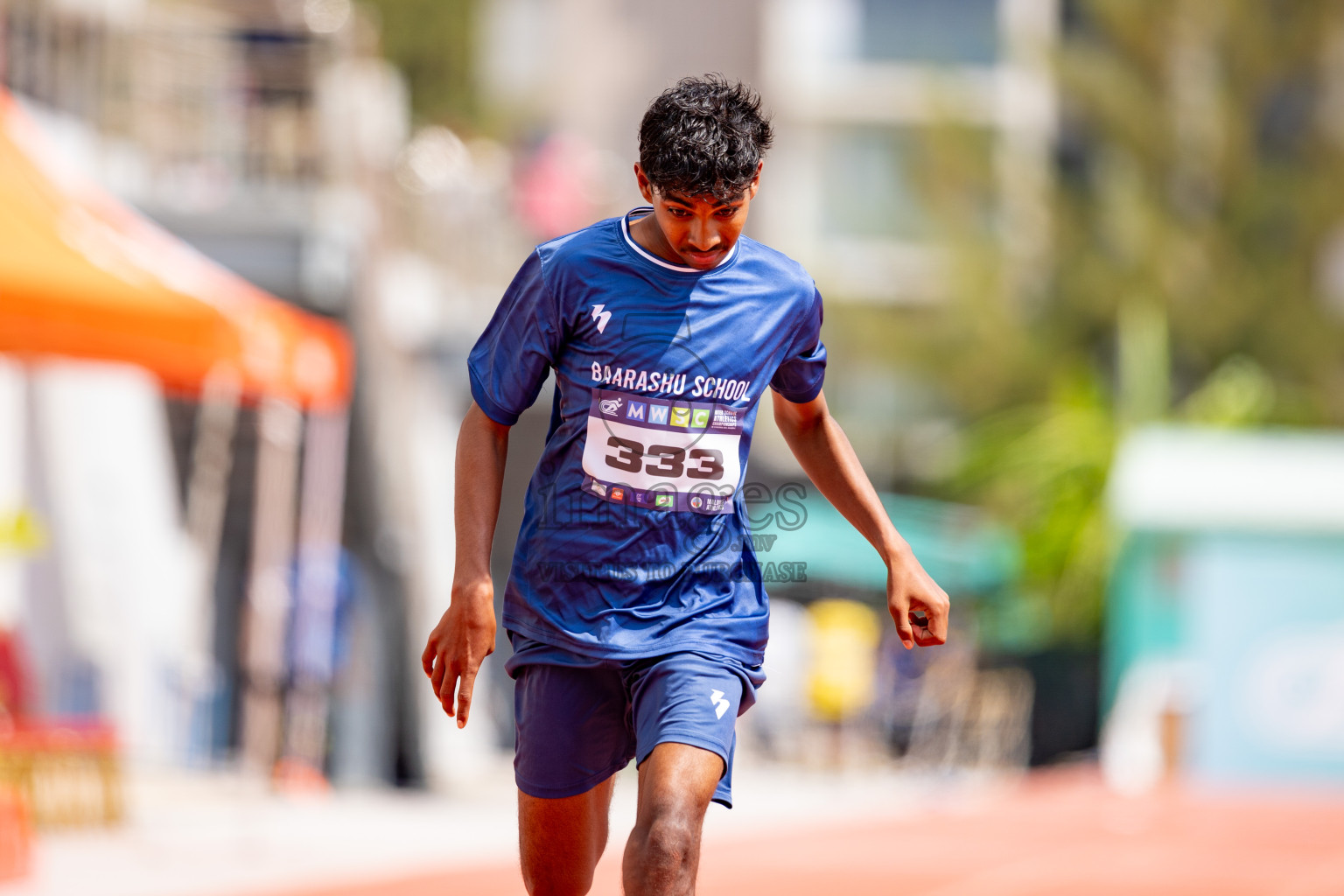 Day 3 of MWSC Interschool Athletics Championships 2024 held in Hulhumale Running Track, Hulhumale, Maldives on Monday, 11th November 2024. 
Photos by: Hassan Simah / Images.mv