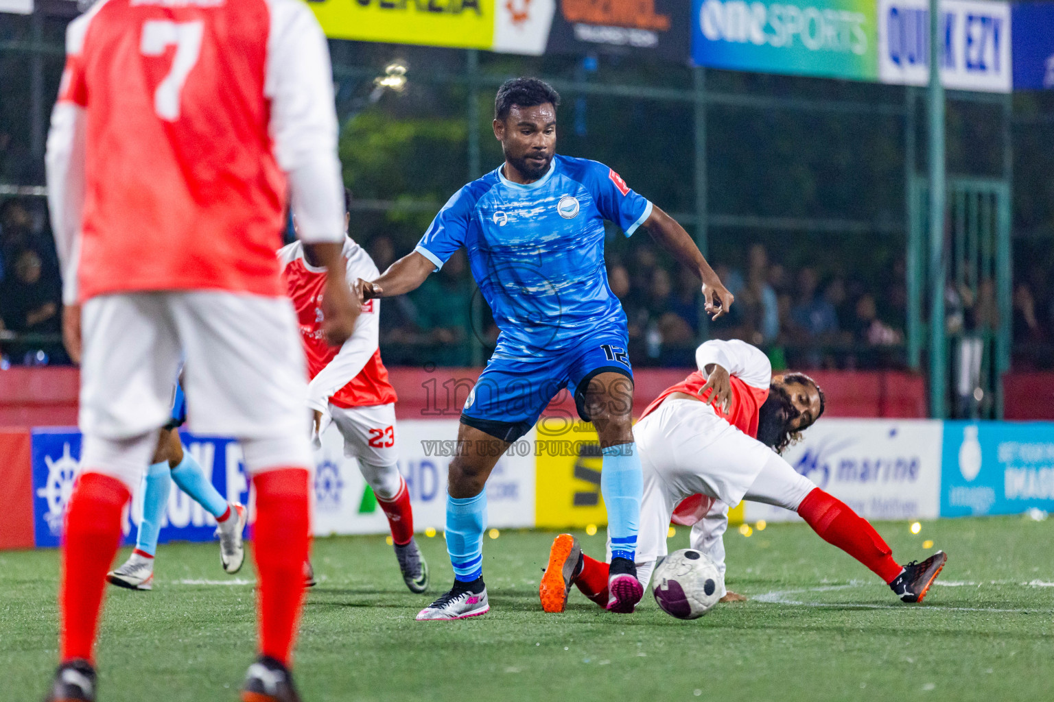 N Maafaru vs N Kendhikulhudhoo in Day 23 of Golden Futsal Challenge 2024 was held on Tuesday , 6th February 2024 in Hulhumale', Maldives Photos: Nausham Waheed / images.mv