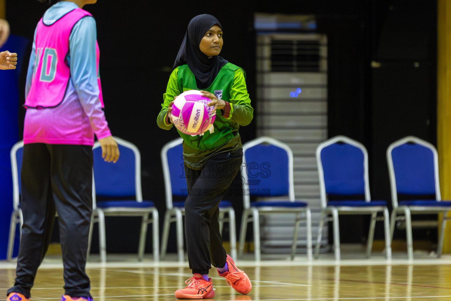 Young netter A vd Fionti sports academy in Day 3 of 3rd Netball Junior Championship, held at Social Center on Wednesday 22nd January 2025 . Photos: Shuu Abdul Sattar / images.mv