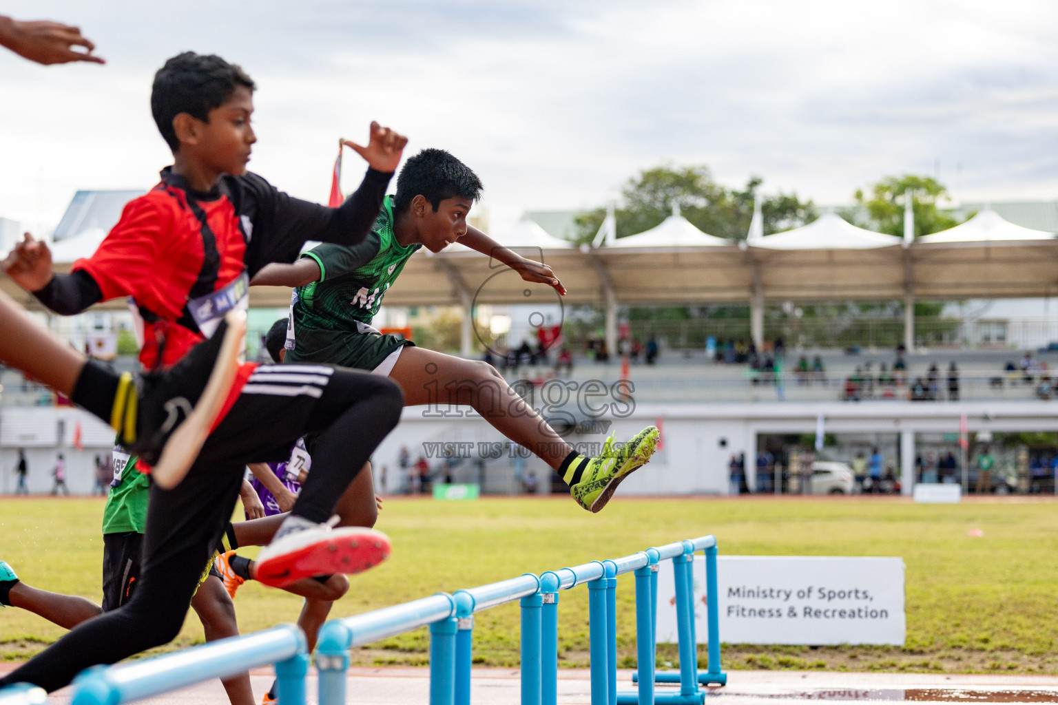 Day 2 of MWSC Interschool Athletics Championships 2024 held in Hulhumale Running Track, Hulhumale, Maldives on Sunday, 10th November 2024. 
Photos by:  Hassan Simah / Images.mv