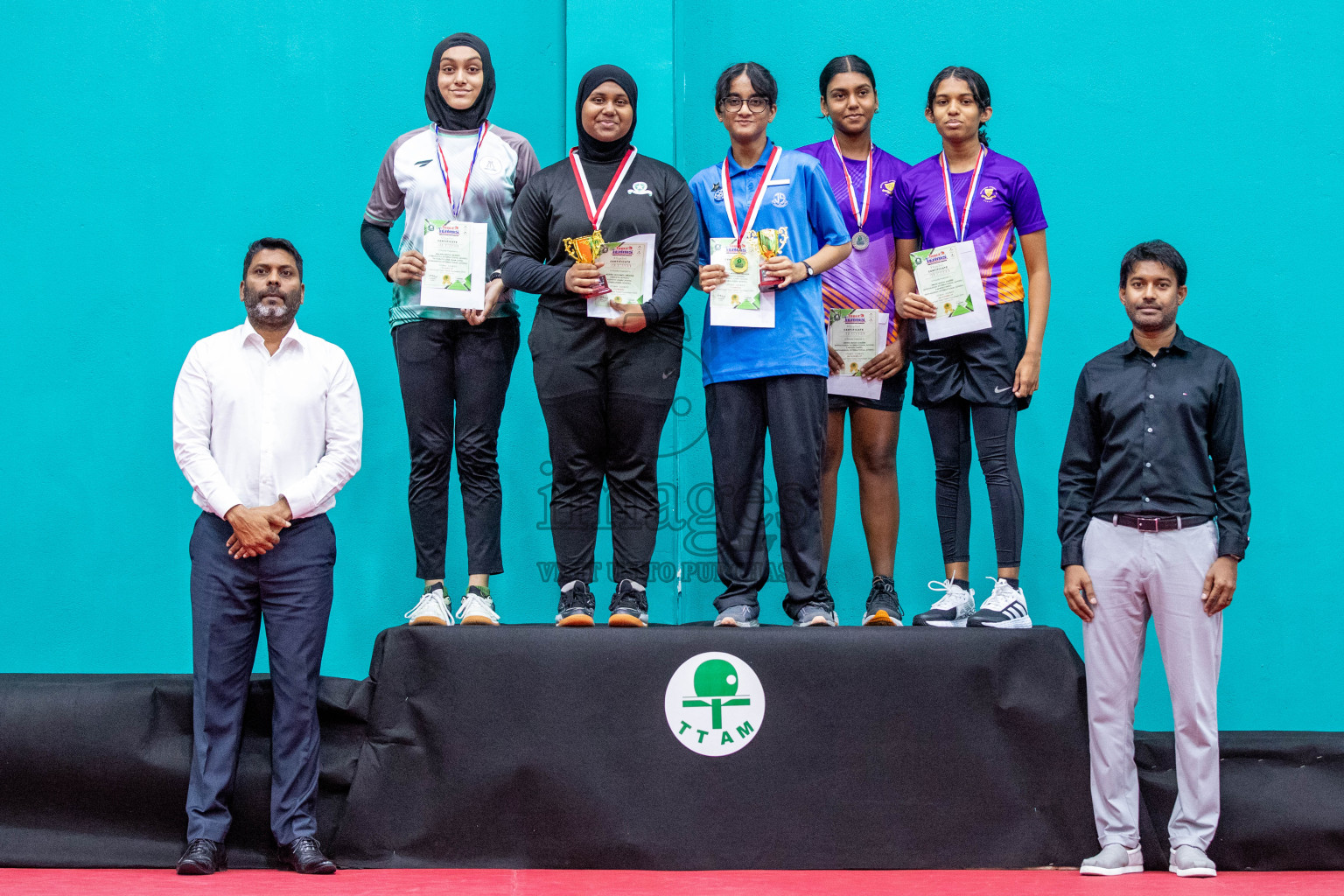 Senior Finals and Awarding ceremony of Interschool Table Tennis Tournament 2024 was held in Male' TT Hall, Male', Maldives on Saturday, 10th August 2024.
Photos: Ismail Thoriq / images.mv