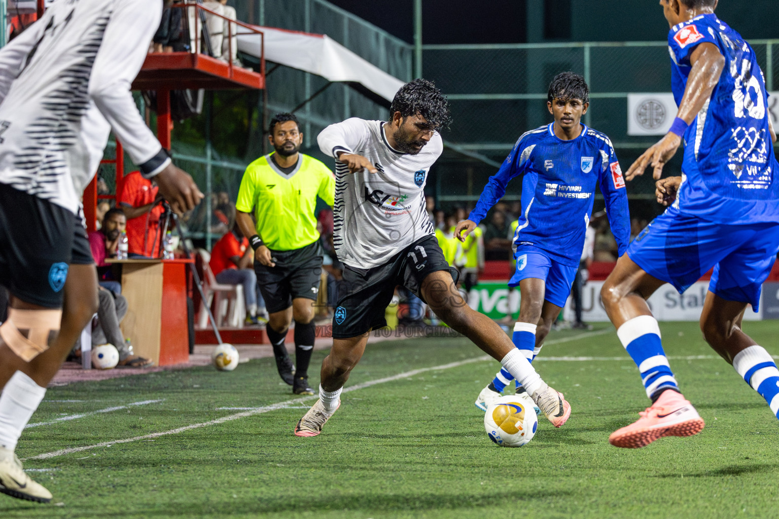 AA Mathiveri vs AA Himandhoo in Day 11 of Golden Futsal Challenge 2025 was held on Wednesday, 15th January 2025, in Hulhumale', Maldives Photos: Mohamed Mahfooz Moosa / images.mv