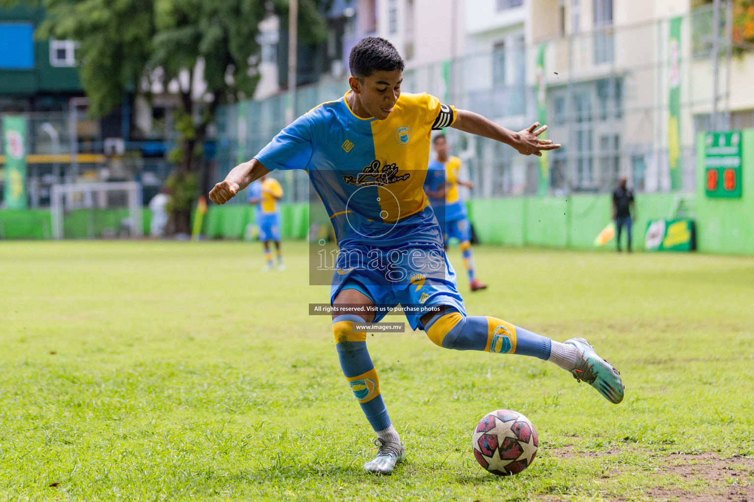 Day 1 of MILO Academy Championship 2023 (u14) was held in Henveyru Stadium Male', Maldives on 3rd November 2023. Photos: Nausham Waheed / images.mv