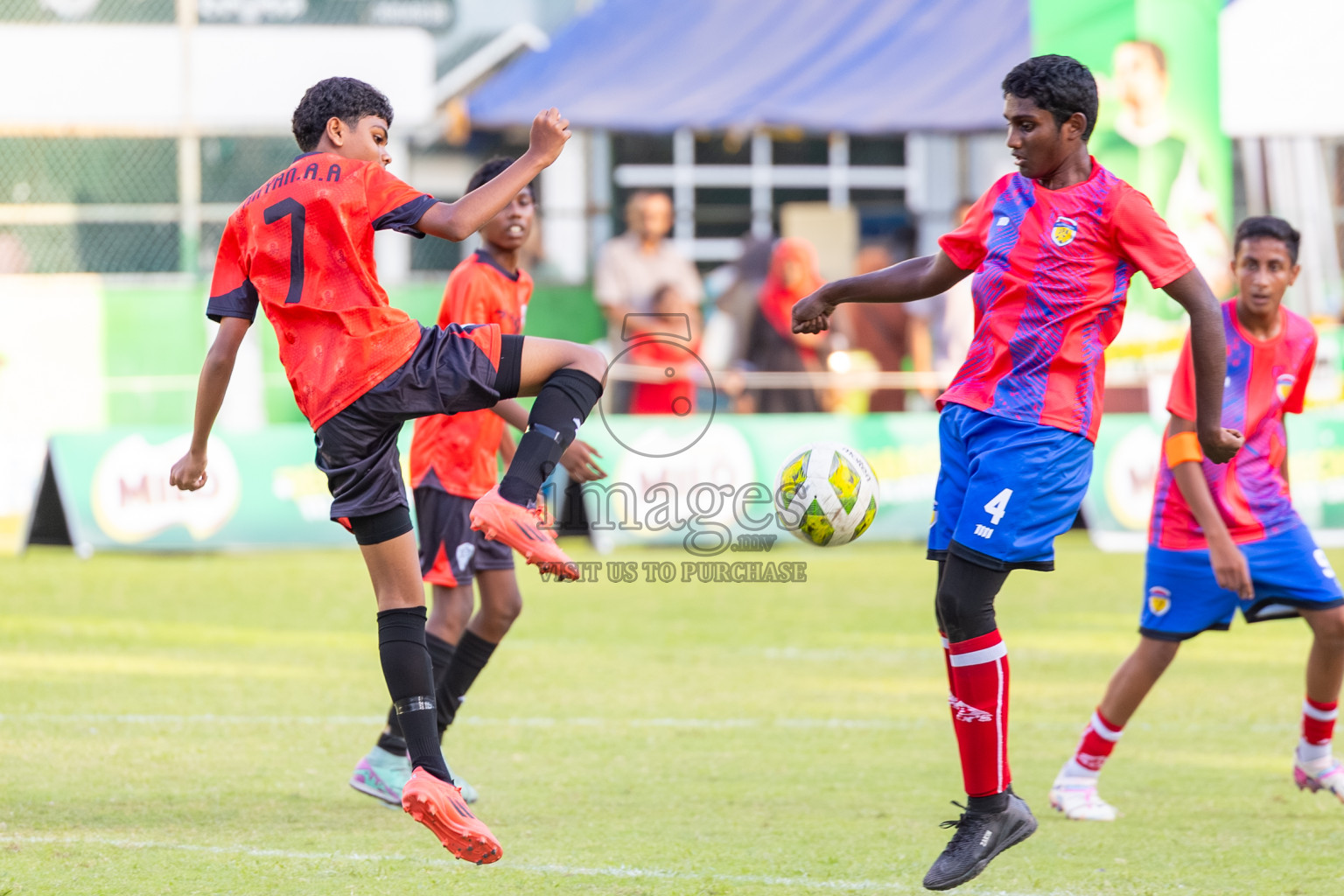 Day 1 of MILO Academy Championship 2025 (U14) was held on Thursday, 30th October 2025 at Henveiru Football Grounds, Male', Maldives . 
Photos: Ismail Thoriq / images.mv
