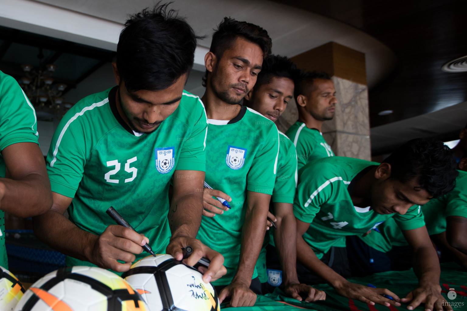 Jersey, balls signing and team photos SAFF Suzuki Cup 2018 in Dhaka, Bangladesh, Sunday, September 09, 2018. (Images.mv Photo/Ismail Thoriq)