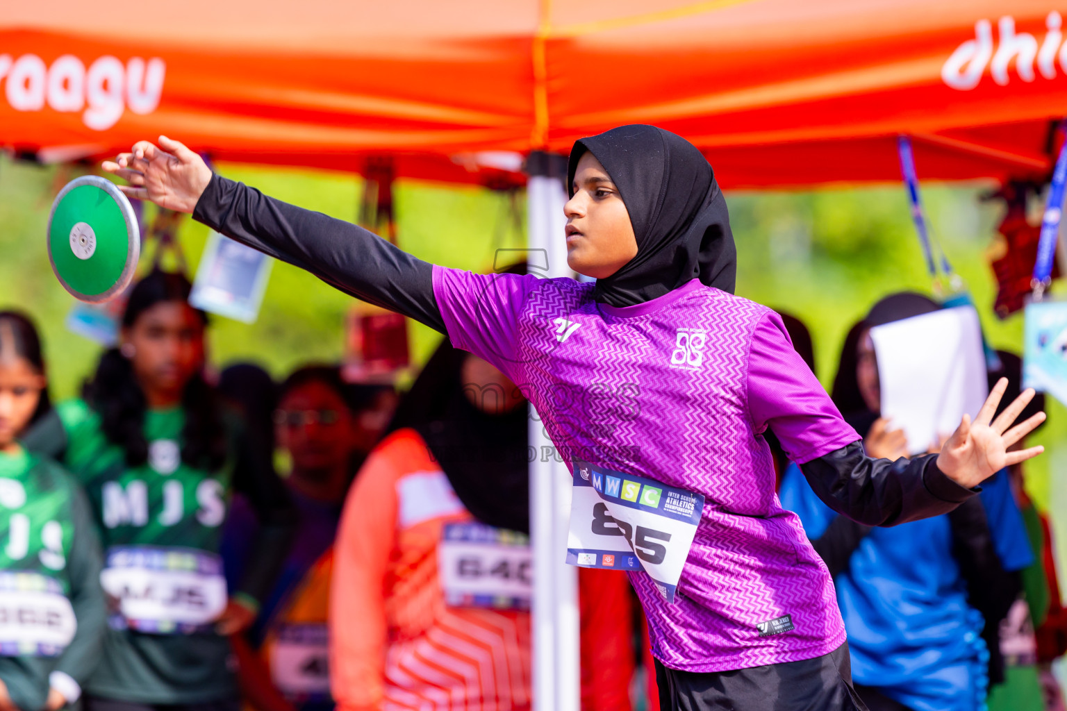 Day 6 of MWSC Interschool Athletics Championships 2024 held in Hulhumale Running Track, Hulhumale, Maldives on Thursday, 14th November 2024. Photos by: Nausham Waheed / Images.mv