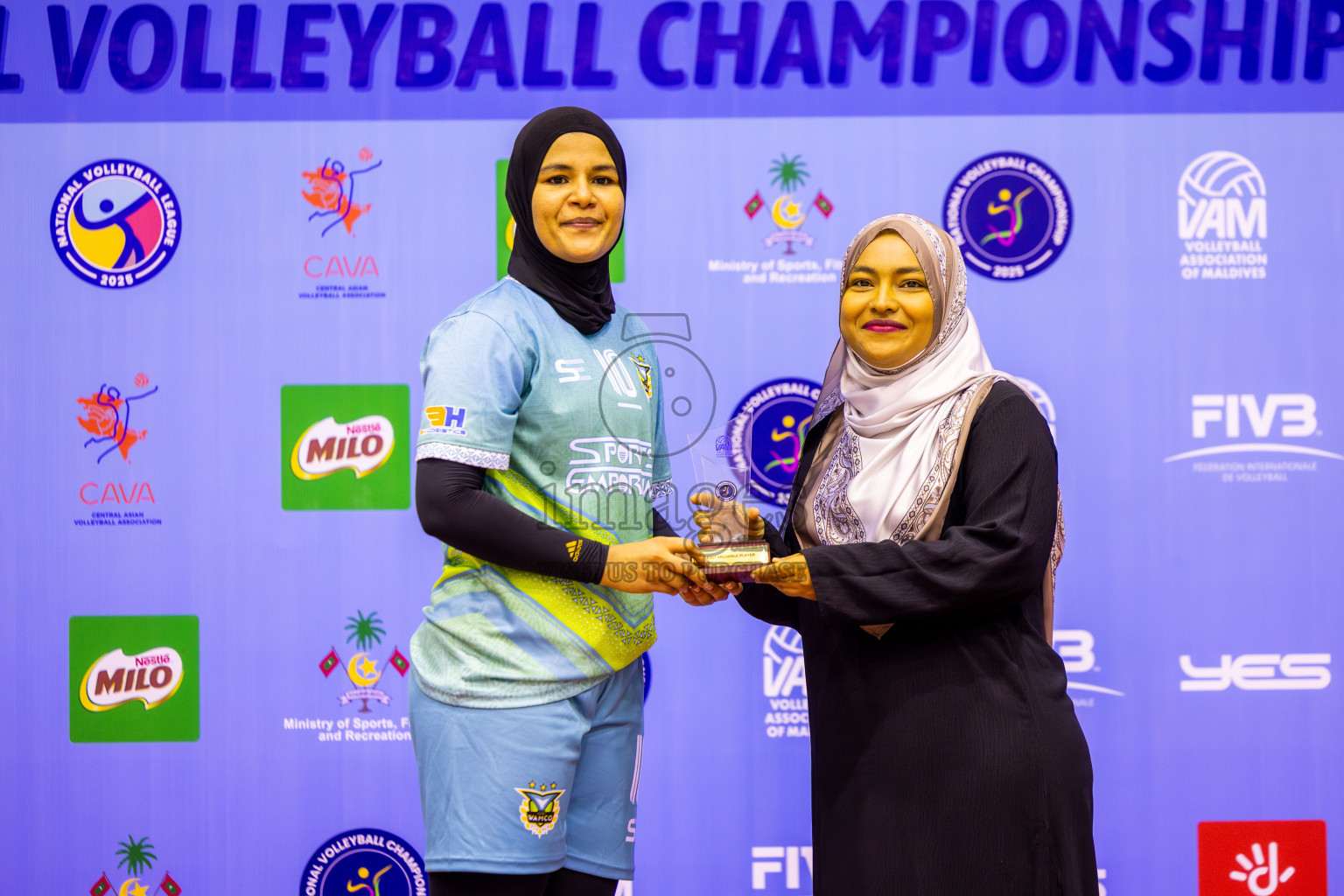 Police Club vs Club Wamco in the Final of Women's Division of National Volleyball Championship 2025 held in Male', Maldives on Sunday, 4th May 2025 at Social Center Indoor Hall Photos By: Nausham Waheed / images.mv