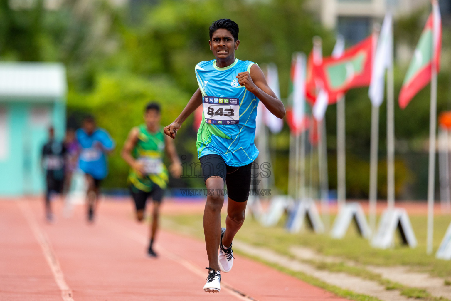 Day 2 of MWSC Interschool Athletics Championships 2024 held in Hulhumale Running Track, Hulhumale, Maldives on Sunday, 10th November 2024. Photos by: Ismail Thoriq / Images.mv