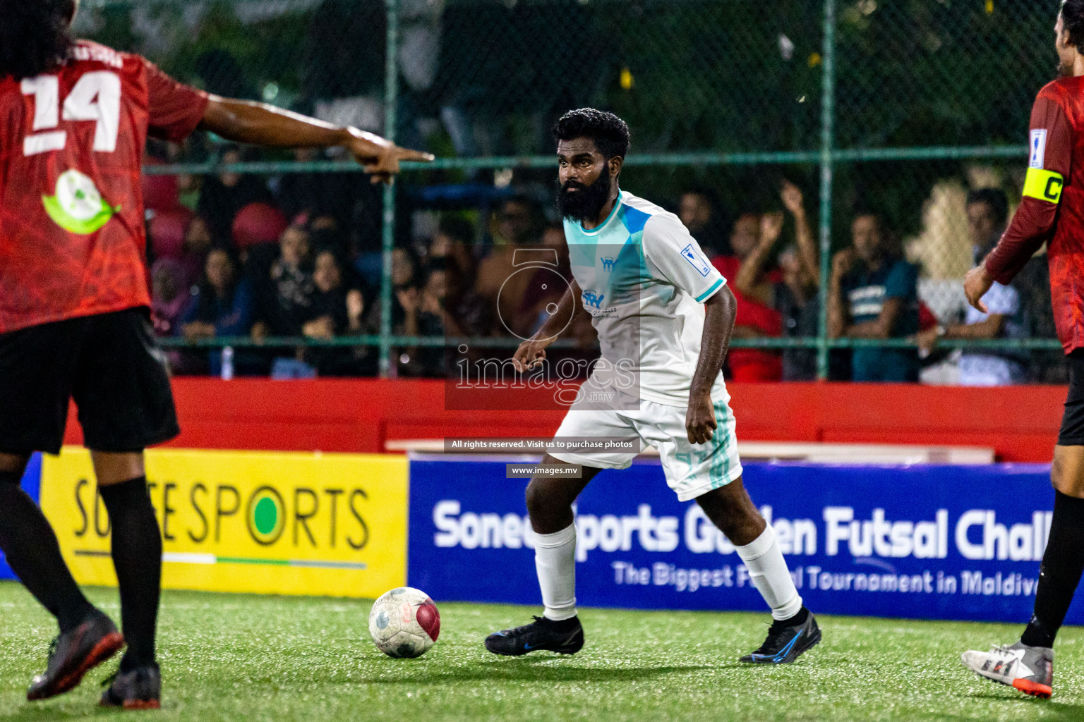 K. Himmafushi vs K. Maafushi in Day 6 of Golden Futsal Challenge 2023 on 10 February 2023 in Hulhumale, Male, Maldives