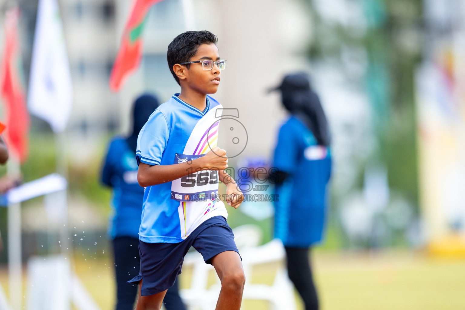 Day 1 of MWSC Interschool Athletics Championships 2024 held in Hulhumale Running Track, Hulhumale, Maldives on Saturday, 9th November 2024. 
Photos by: Ismail Thoriq / images.mv