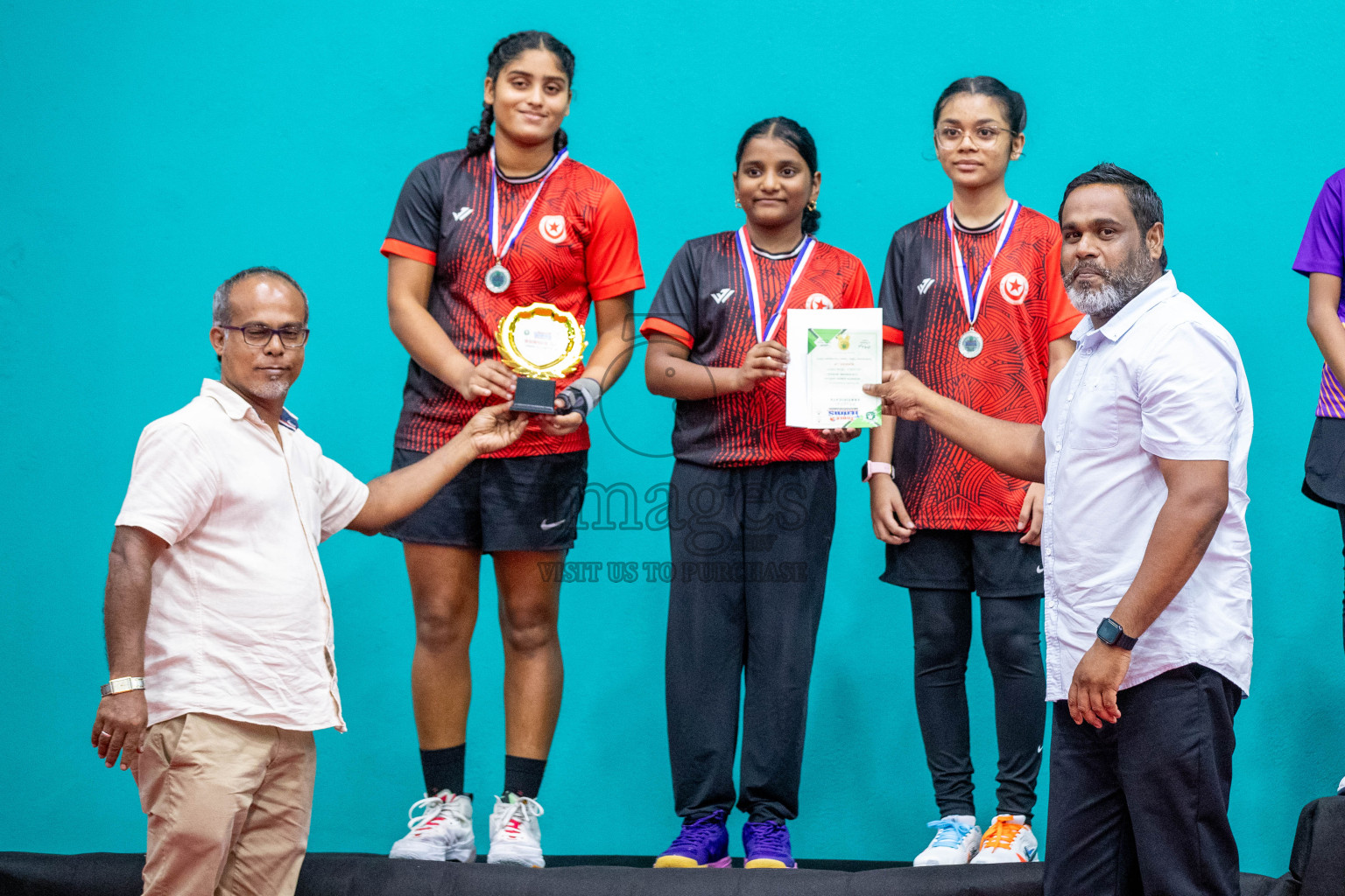 Senior Finals and Awarding ceremony of Interschool Table Tennis Tournament 2024 was held in Male' TT Hall, Male', Maldives on Saturday, 10th August 2024.
Photos: Ismail Thoriq / images.mv