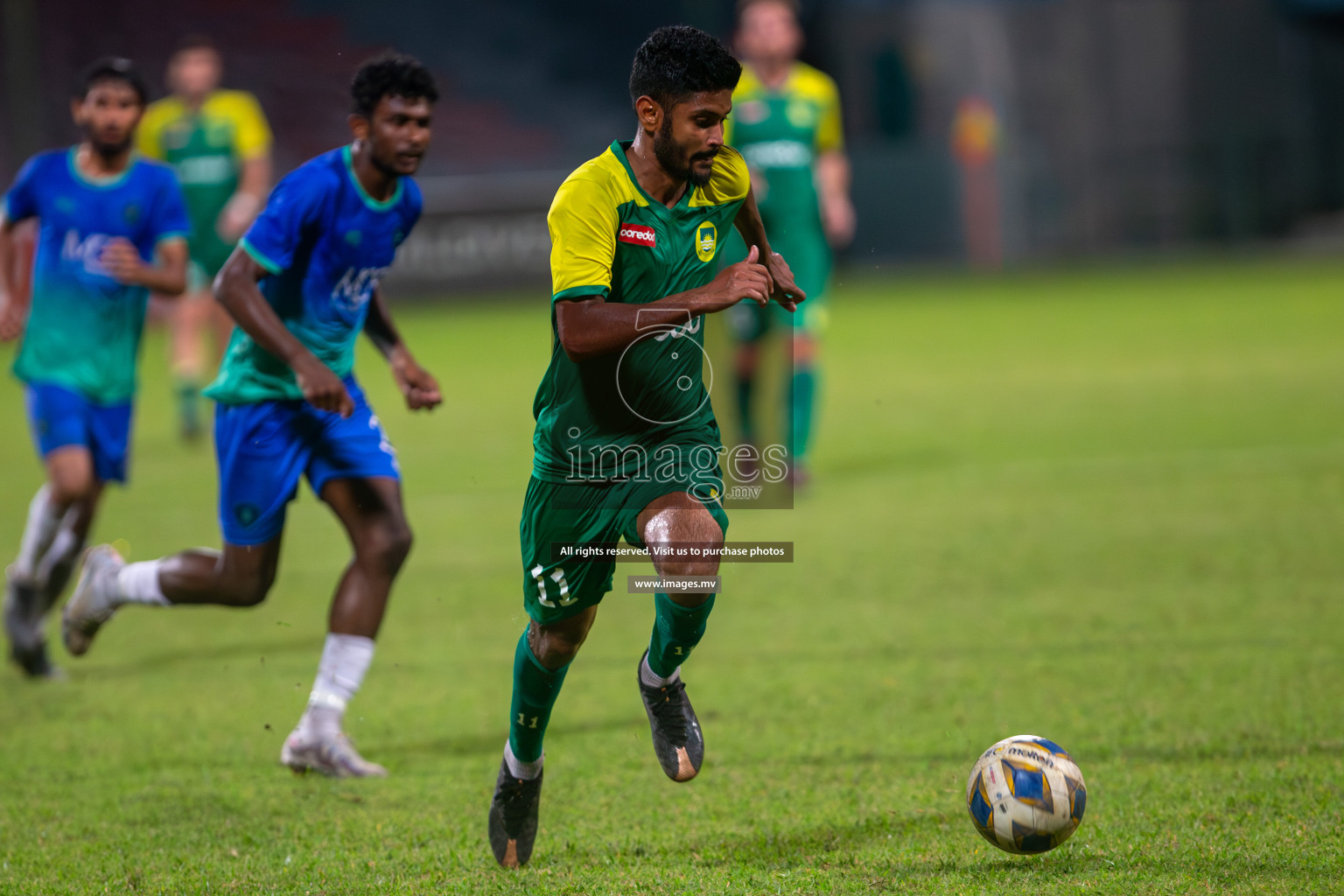 Dhivehi Premier League 2023 - Maziya Sports & Recreation vs Super United Sports, held in National Football Stadium, Male', Maldives  Photos: Mohamed Mahfooz Moosa/ Images.mv