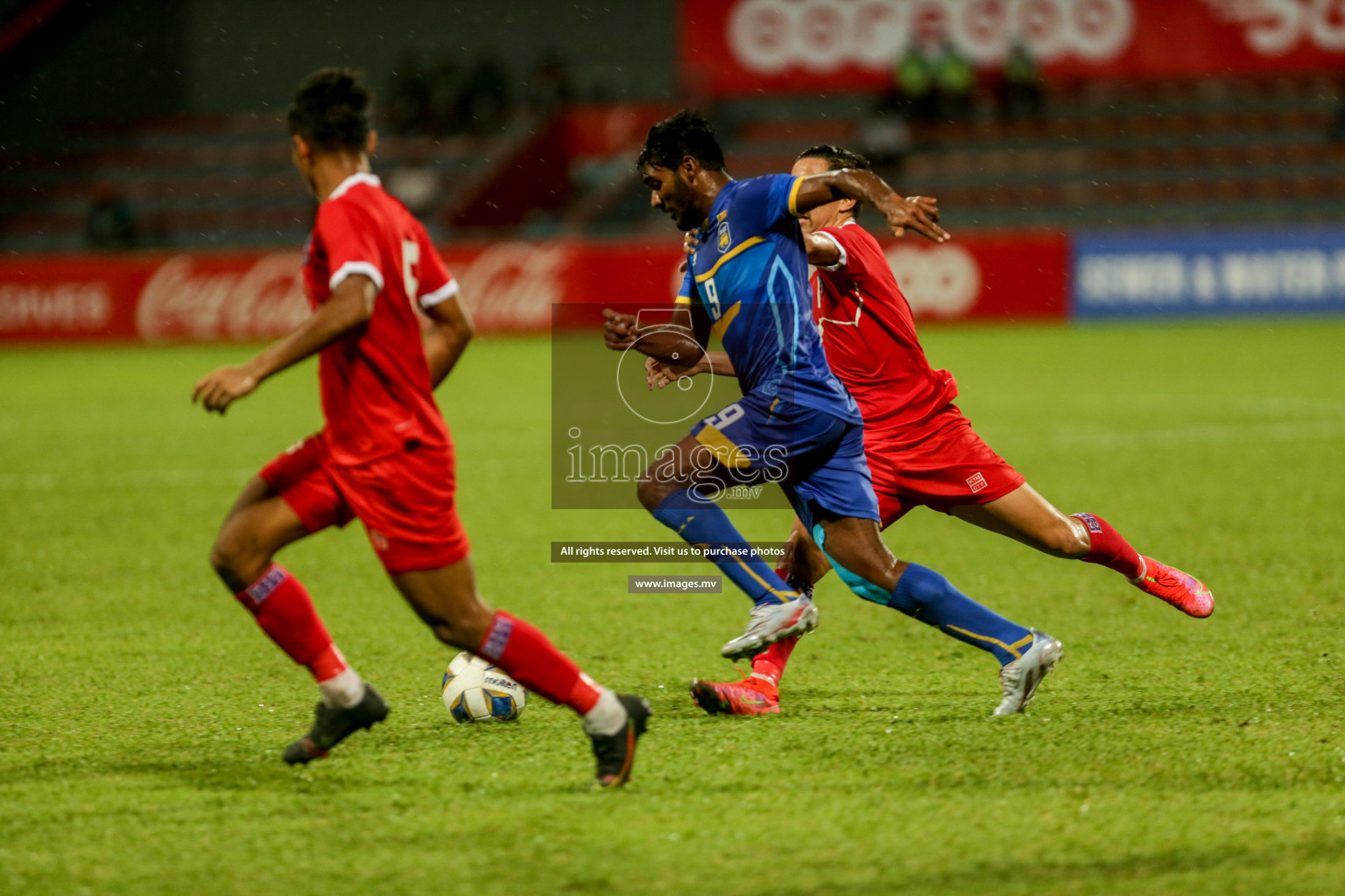 Nepal vs Sri Lanka in SAFF Championship 2021 held on 4th October 2021 in Galolhu National Stadium, Male', Maldives