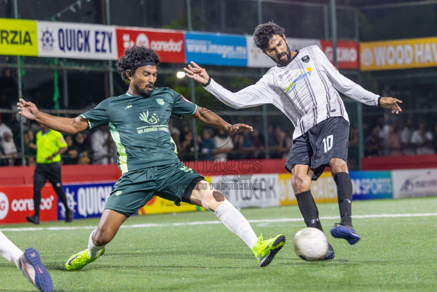 N Miladhoo vs Sh Milandhoo in zone round on Day 29 of Golden Futsal Challenge 2025 was held on Sunday , 2nd February 2025, in Hulhumale', Maldives. Photos: Shuu Abdul Sattar / images.mv