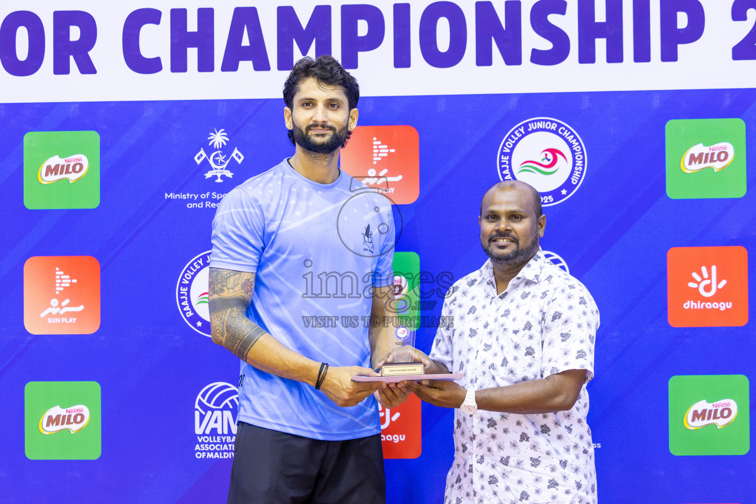 ADh Maamigili vs Male' City in the Finals of MILO Raajje Volley Junior Championship 2025 (U16 Boys) was held in Social Center Indoor Hall, Maldives on Saturday, 27th September 2025. Photos: Ismail Thoriq / images.mv