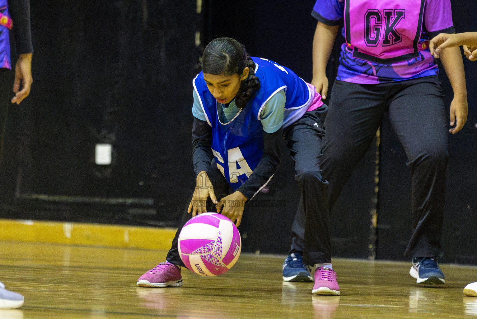 Netkids vs N sports Academy in Day 3 of 3rd Netball Junior Championship, held at Social Center on Wednesday 22nd January 2025 . Photos: Shuu Abdul Sattar / images.mv