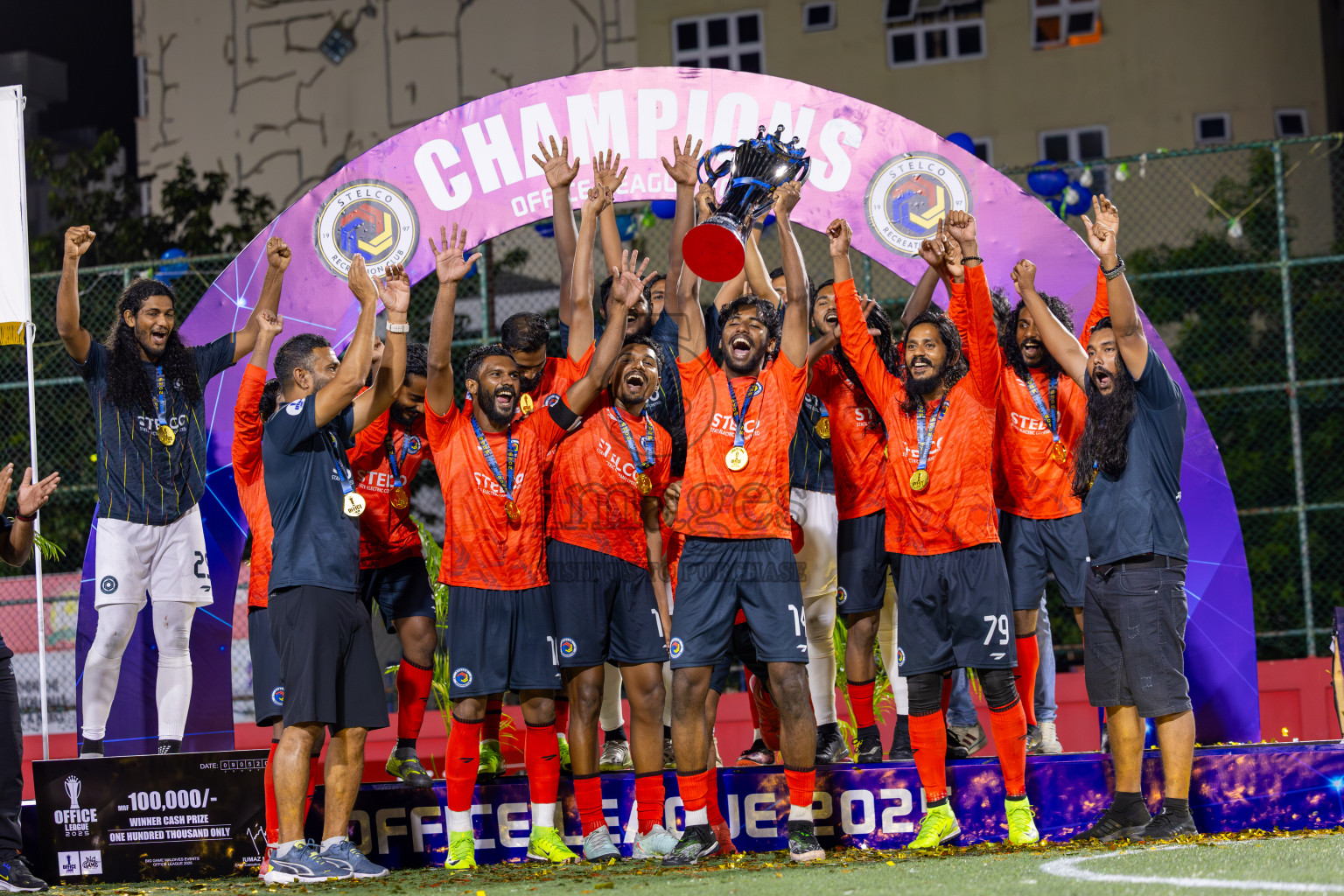 Police Club vs STELCO RC in the Final of Office League 2025 was held on Friday, 9th May 2025 in Hulhumale', Maldives. Photos: Ismail Thoriq / images.mv