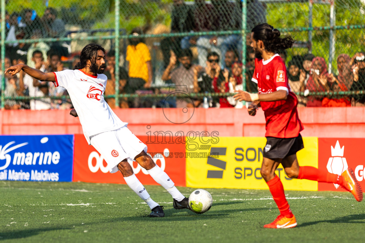 K. Huraa vs K. Himmafushi in Day 19 of Golden Futsal Challenge 2024 was held on Friday, 2nd February 2024 in Hulhumale', Maldives 
Photos: Hassan Simah / images.mv