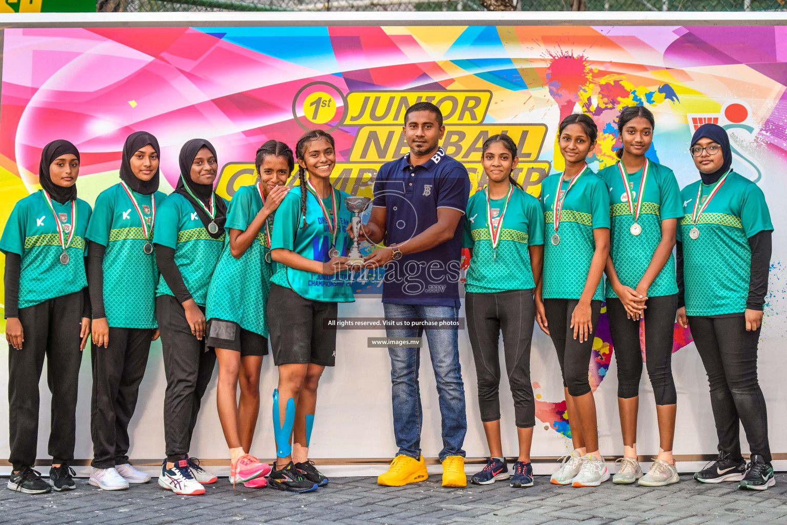 Final of Junior Netball Championship 2022 held in Male', Maldives on 19th March 2022. Photos by Nausham Waheed