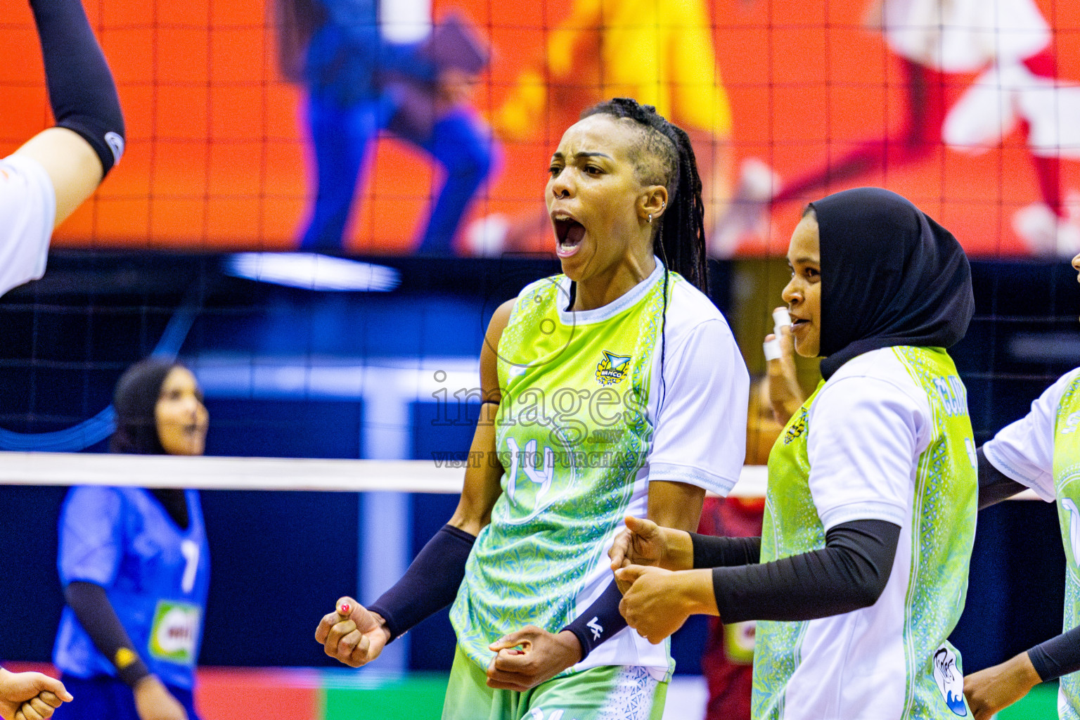 Police Club vs Club Wamco in the Final of Women's Division of National Volleyball League 2025 held in Male', Maldives on Sunday, 27th April 2025 at Social Center Indoor Hall Photos By: Nausham Waheed / images.mv