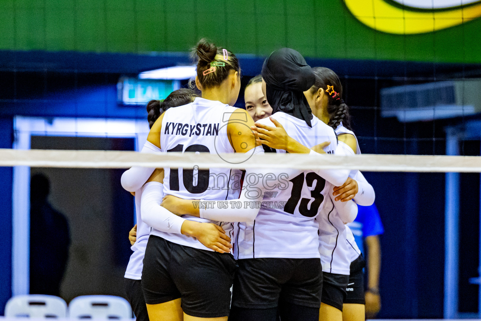 Kyrgyzstan vs Sri Lanka in Day 3 of CAVA U20 Woman's Volleyball Championship 2024 was held in Social Center, Male', Maldives on 20th July 2024. Photos: Nausham Waheed / images.mv