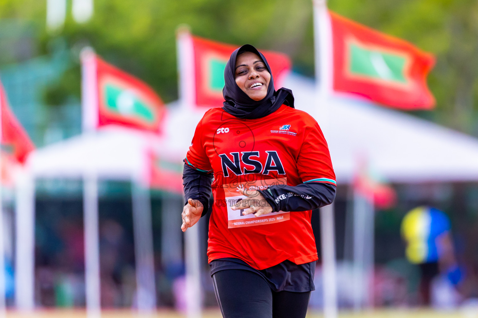 Day 3 of National Athletics Championship 2025 was held at Ekuveni Running Ground in Male', Maldives on Saturday, 16th August 2025. Photos: Nausham Waheed / images.mv