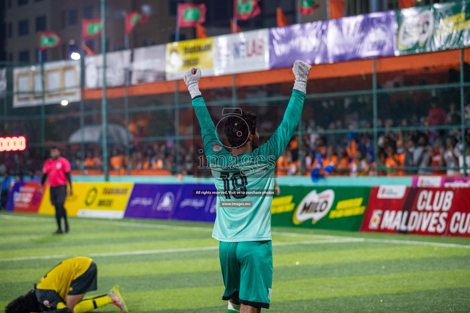 RRC Vs FSM in the Semi Finals of Club Maldives 2021 held in Hulhumale, Maldives on 19 December 2021. Photos: Ismail Thoriq / images.mv