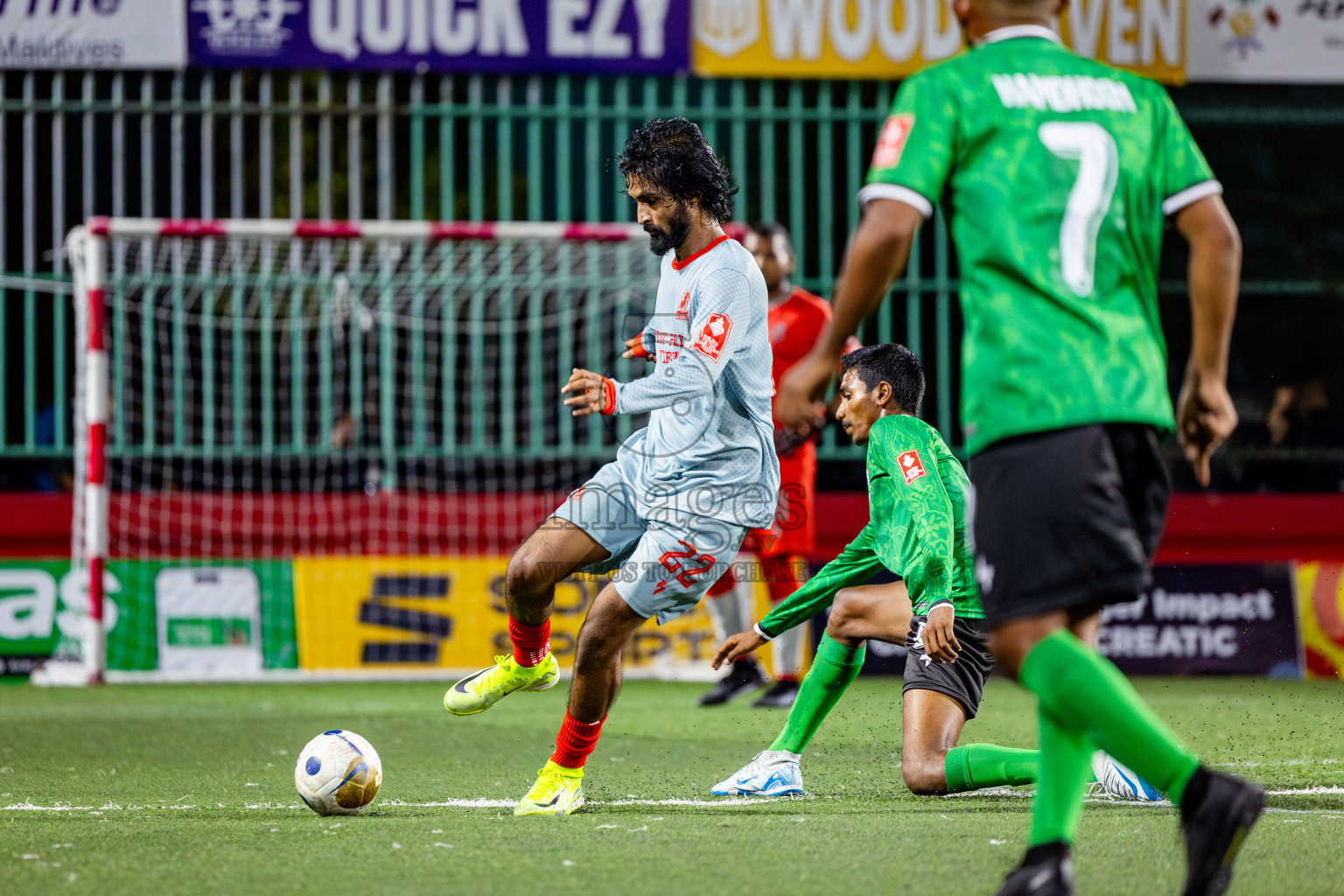 L Mundoo VS L Kalaidhoo in Day 8 of Golden Futsal Challenge 2025 was held on Sunday, 12th January 2025, in Hulhumale', Maldives Photos: Nausham Waheed , Ismail Thoriq / images.mv