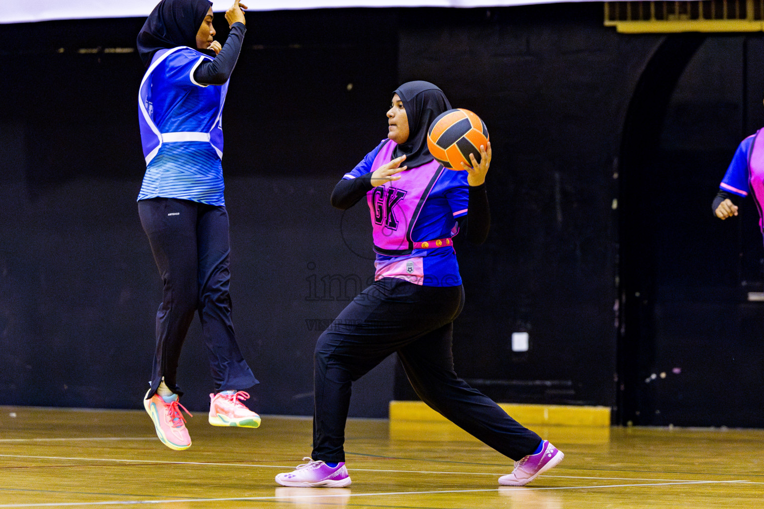 Kulhudhuffushi Youth & Recreation Club vs Sports Club Shining Star in Day 4 of 21st National Netball Tournament was held in Social Canter at Male', Maldives on Sunday, 19th May 2024. Photos: Nausham Waheed / images.mv