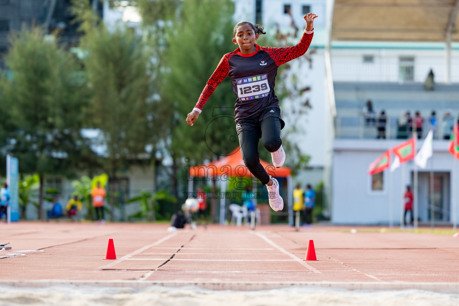 Day 2 of MWSC Interschool Athletics Championships 2024 held in Hulhumale Running Track, Hulhumale, Maldives on Sunday, 10th November 2024. 
Photos by: Hassan Simah / Images.mv