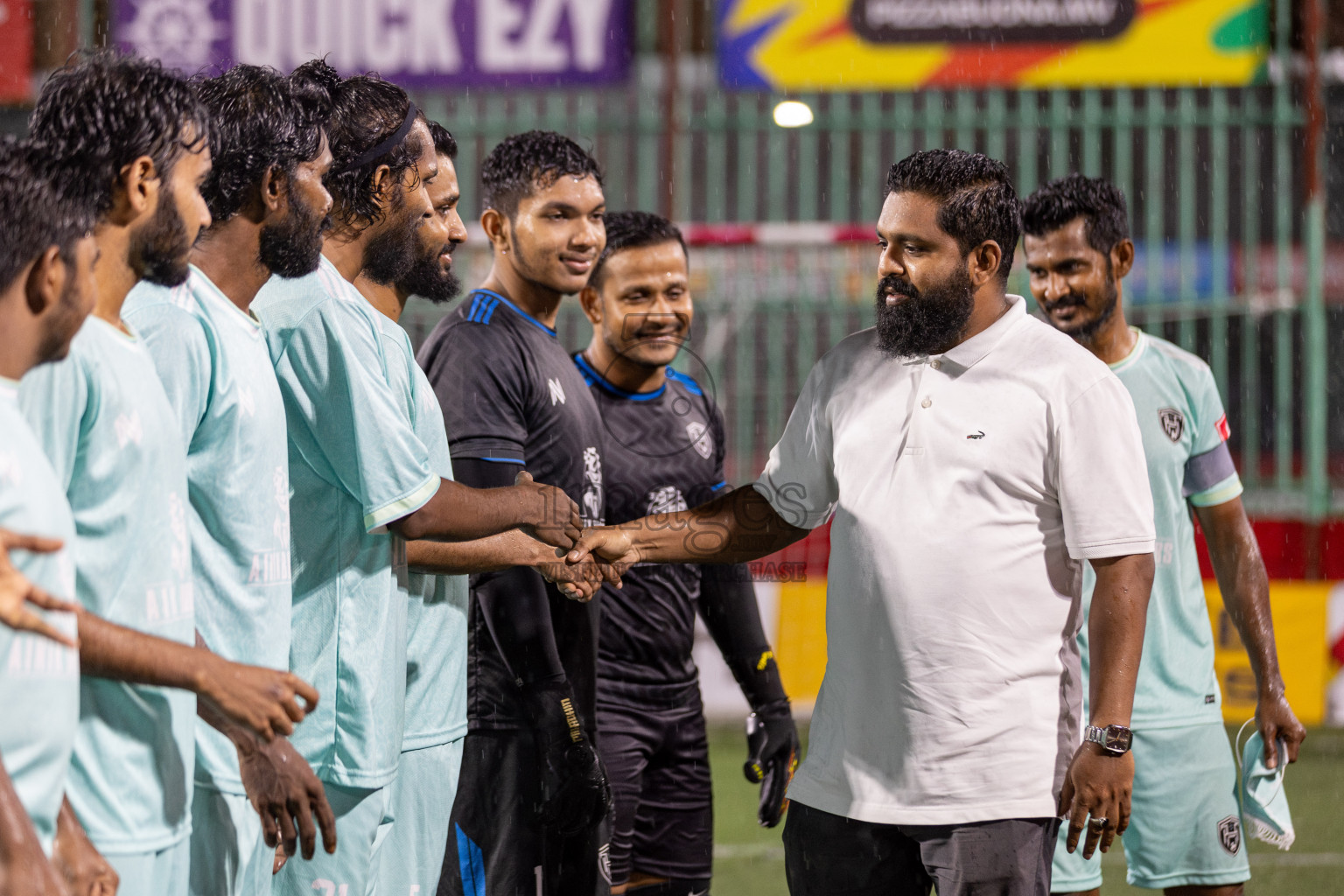 Lh. Hinnavaru VS Lh. Olhuvelifushi on Day 22 of Golden Futsal Challenge 2025 was held on Sunday, 26 January 2025, in Hulhumale', Maldives. 
Photos: Hassan Simah / images.mv