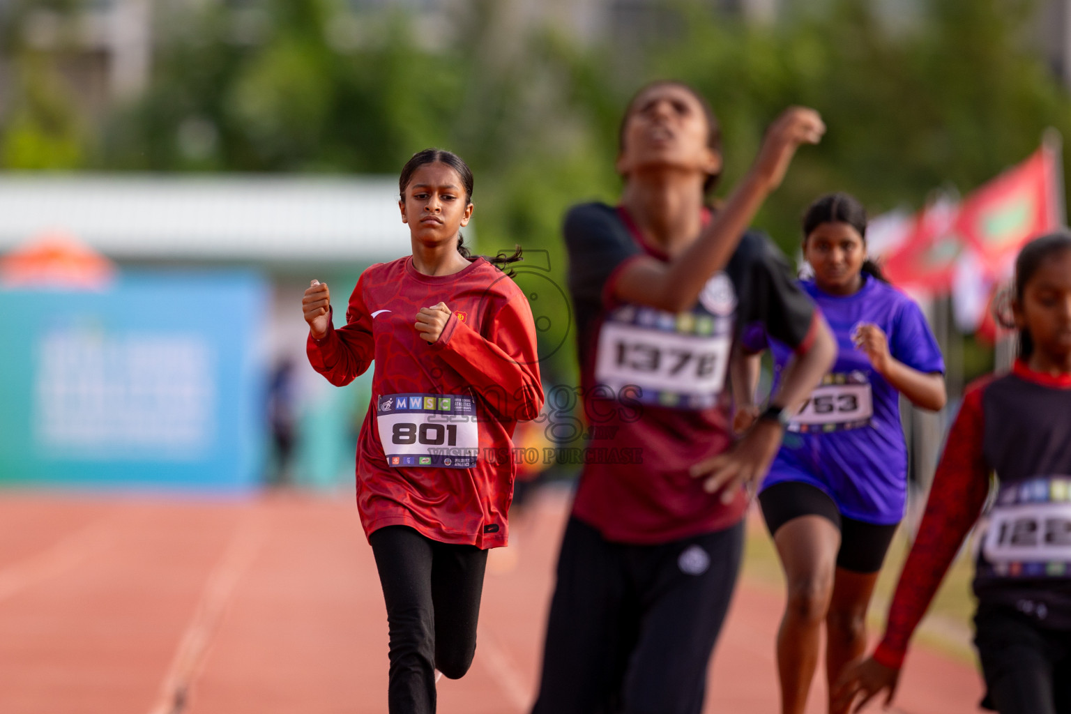 Day 3 of MWSC Interschool Athletics Championships 2024 held in Hulhumale Running Track, Hulhumale, Maldives on Monday, 11th November 2024. 
Photos by: Hassan Simah / Images.mv