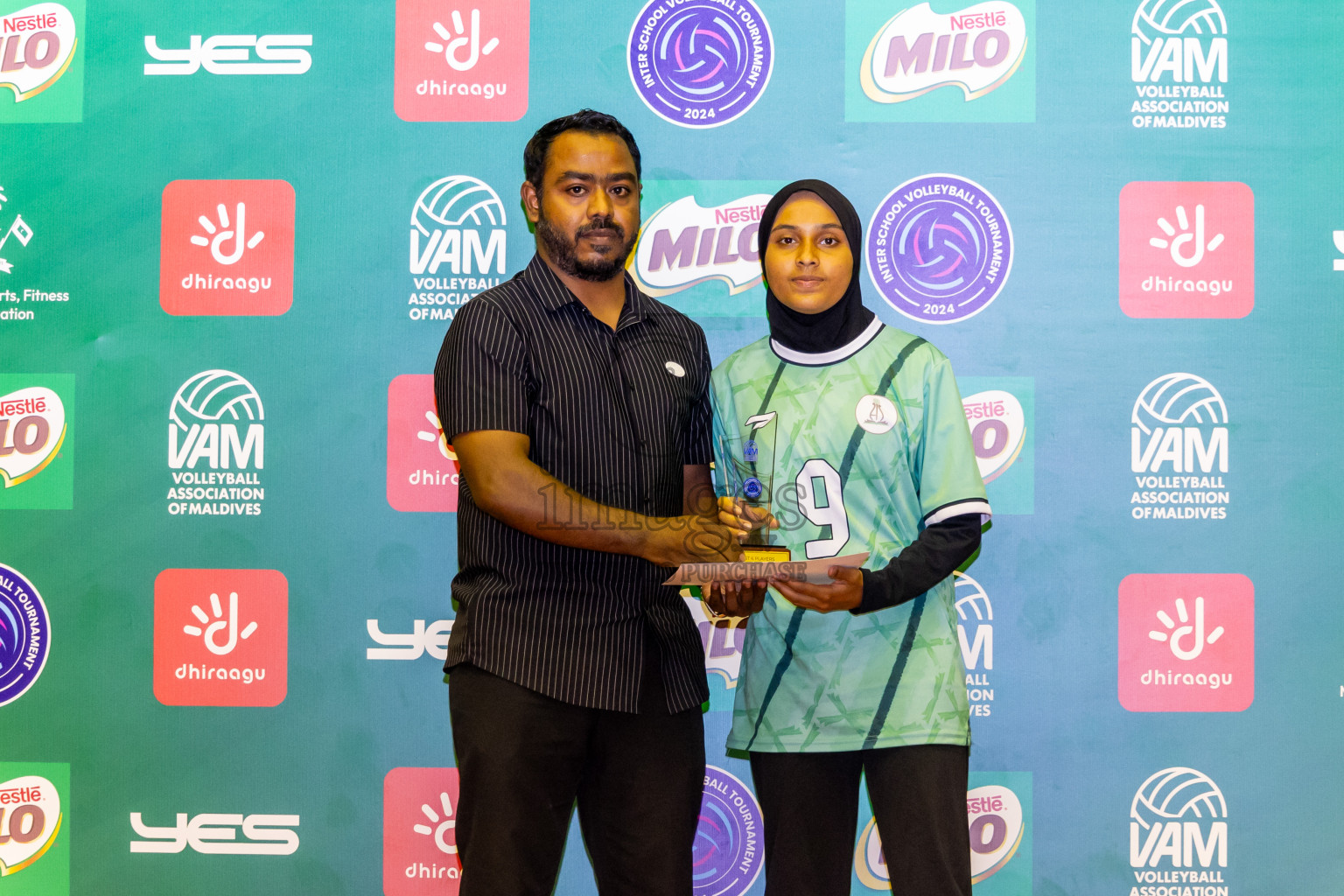 Finals of Interschool Volleyball Tournament 2024 was held in Social Center at Male', Maldives on Friday, 6th December 2024. Photos: Nausham Waheed / images.mv